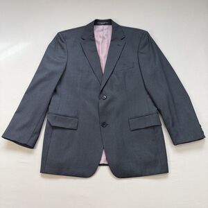 Hugo Boss Pasolini Movie US Super 100 Wool Blazer Coat 40S Charcoal Gray Black